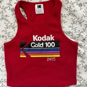 Forever 21 Red Crop Top “Kodak Gold 100”